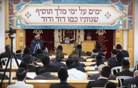 דרשת שבת הגדול הרב שלמה מחפוד מנין בני תורה אלעד תשפו צילום אלנתן אלוני (31)