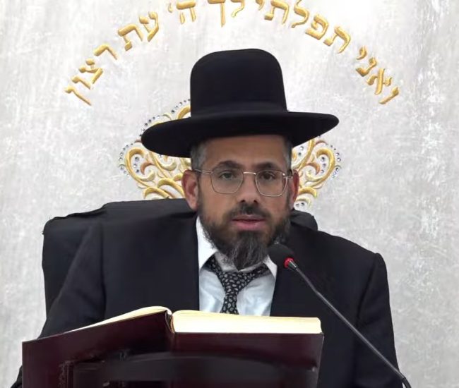 הגאון רבי דוד צדוק שליט"א - רב המושבים אורה, עמינדב ואבן ספיר | צילום מסך
