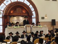 סיום השס והקבלת פני רבו הרב יצחק רצאבי הרב חיים מגורי נתיבות פסח תשפו (1)