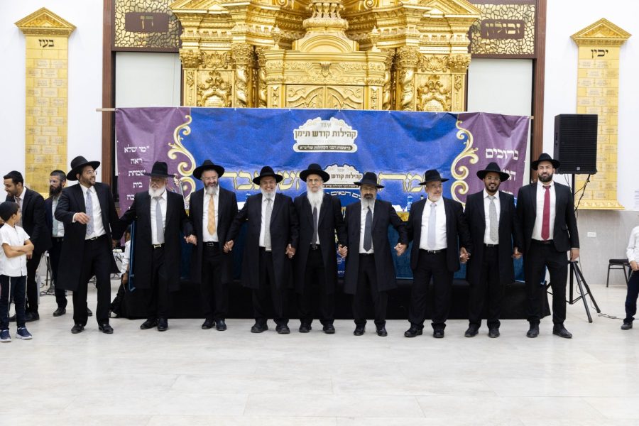 שמחת בית השואבה והקבלת פני רבו ישיבת נזר ישראל איגוד הקהילות מודיעין עילית סוכות תשפו צילום דוד שווץ (46)